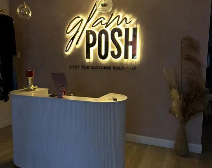 Business Sign, Name Sign, Backlit Sign, Office Wall Sign, Wall Art