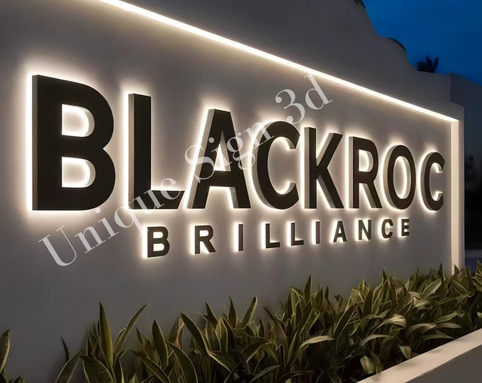 Custom Illuminated Outdoor and Indoor Signage,Stainless Steel Illuminated Logo,Led Illuminated Signage for Business and Office,Backlit Sign