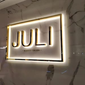 Backlit Logo Sign, Beauty Salon Sign, 3D Business Sign, Business Signboard, Custom Laser Cut, Logo With Raised 3D Design, Dentist Signage bild 6