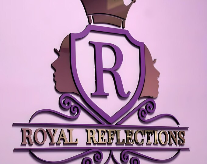 Custom Laser Cut Logo Sign,Lobby Sign, Office Decor, Office Sign for Wall, Office Wall Decor, Brushed Metal Logo, Brushed metal on Pvc