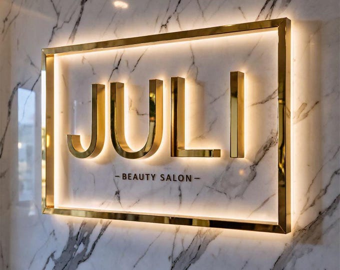 Backlit Sign Backlit Metal Sign, Backlit Letters, Backlit Logo Sign, Custom Sign, Setal Backlit 3d Business Sign, Name Sign, Storefront Sign