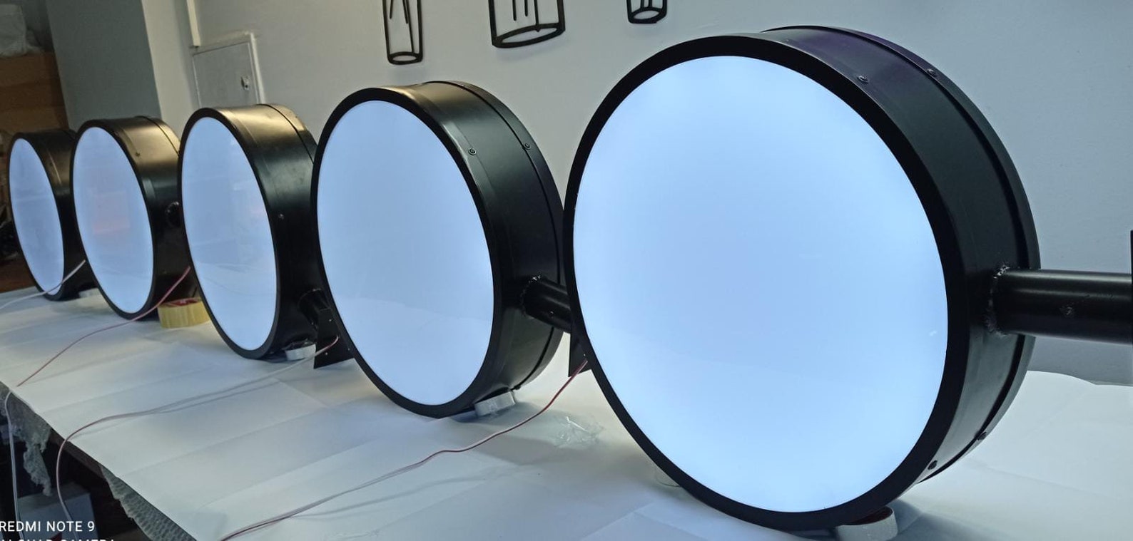 Double Sided Custom Round Exterior Circle Sign and Illuminated Round ...