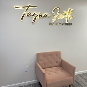 Backlit Logo Sign, Beauty Salon Sign, 3D Business Sign, Business Signboard, Custom Laser Cut, Logo With Raised 3D Design, Dentist Signage bild 15