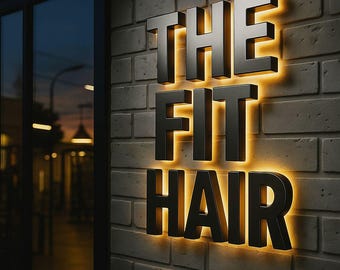 Backlit Sign, Custom Beauty Salon Sign, 3D Business Sign, Business Signboard, Custom Laser Cut, Logo With Raised 3D Design, Dentist Sign