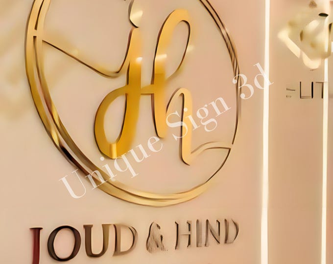 Laser Cut Logo Sign, Real Estate Agent's Sign, Beauty Salon Sign, Business Sign, Custom Laser Cut, Logo With Raised 3D Design, Dentist Sign