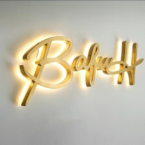 Backlit Logo Sign, Beauty Salon Sign, 3D Business Sign, Business Signboard, Custom Laser Cut, Logo With Raised 3D Design, Dentist Signage bild 10