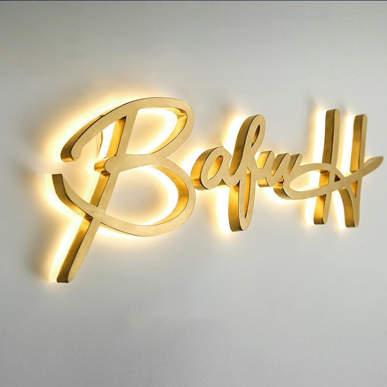 Backlit Logo Sign, Beauty Salon Sign, 3D Business Sign, Business Signboard, Custom Laser Cut, Logo With Raised 3D Design, Dentist Signage bild 10