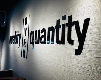 Lobby Sign, Office Decor, Office Sign for Wall, Office Wall Decor, Brushed Metal Logo, Custom Laser Cut Logo Sign, Indoor sign, Logo Gift