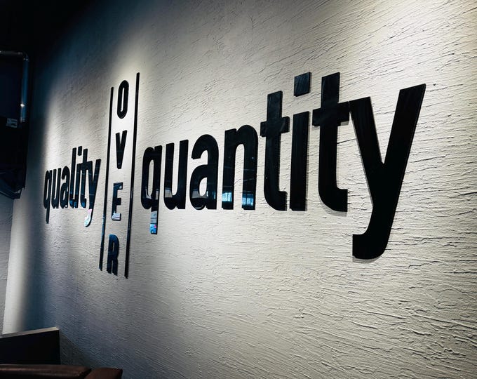 Lobby Sign, Office Decor, Office Sign for Wall, Office Wall Decor, Brushed Metal Logo, Custom Laser Cut Logo Sign, Indoor sign, Logo Gift