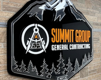 Laser Cut 3D Acrylic Business Logo Sign, Personalized Office Decor,Entrance Sign
