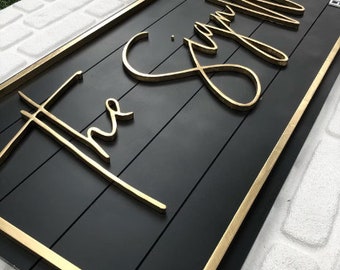 Custom Laser Cut, Clinic Sign, Sign with Raised 3D Design, Business Letter, Eye Doctor Lobby Signage, Reception Logo, Brushed Metal Logo