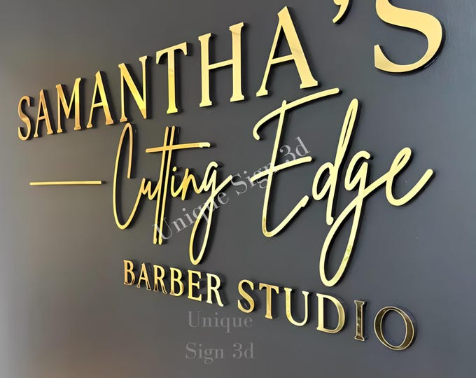 Laser Cut Logo Sign, Beauty Salon Sign, 3D Business Sign, Business Signboard, Custom Laser Cut, Logo With Raised 3D Design, Dentist Sign