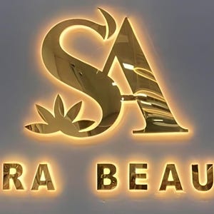 3d Backlit Signage, Custom Logo Sign, 3D Design Custom Logo Sign, Brushed Metal Logo, Turn your logo into sign Custom Sign, 3d backlit logo