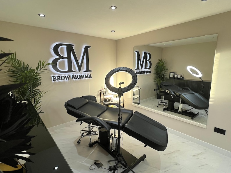 Backlit Logo Sign, Beauty Salon Sign, 3D Business Sign, Business Signboard, Custom Laser Cut, Logo With Raised 3D Design, Dentist Signage bild 18