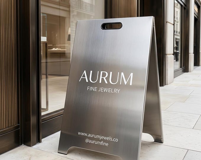 A Frame Sign, Double Sided Sign, A Board Pavement Sign, Sign For Cafes, Exchange Offices, Barbershop, Sidewalk Sign, Custom Store Sign