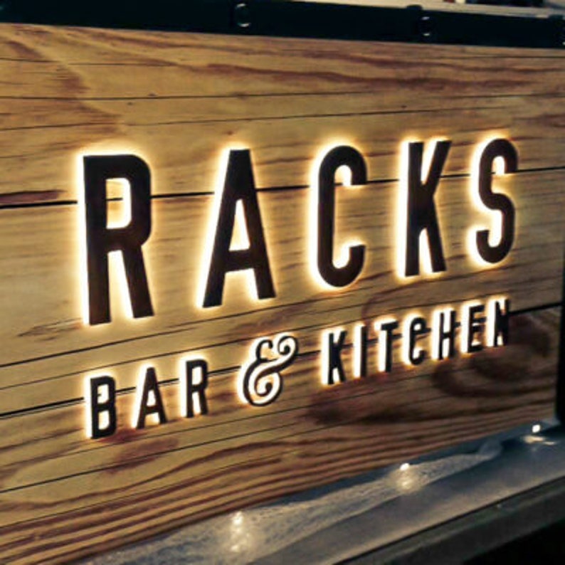 Backlit Logo Sign, Beauty Salon Sign, 3D Business Sign, Business Signboard, Custom Laser Cut, Logo With Raised 3D Design, Dentist Signage bild 13