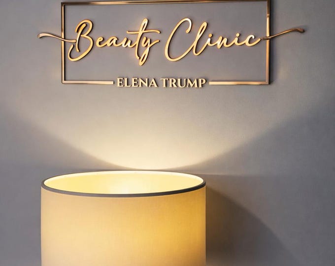 Laser Cut Logo Sign Business Sign Custom Sign Laser Cut Logo With Raised 3D Design (0,4 in)