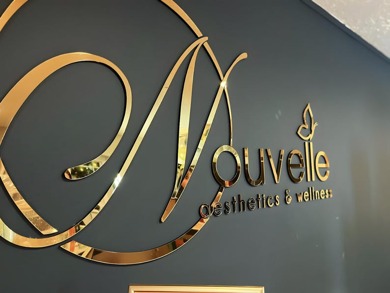 Laser Cut Logo Sign, Beauty Salon Sign, 3D Business Sign, Business Signboard, Custom Laser Cut, Logo With Raised 3D Design, Dentist Signage image 12