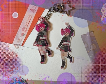 Voicepeak Idol Kasane Teto!! | Acrylic Keychain & Die Cut Sticker | Vocal Synth