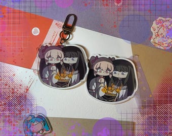 Madoka and Homura | Acrylic Keychain & Die Cut Sticker | Puella Magi Madoka Magica