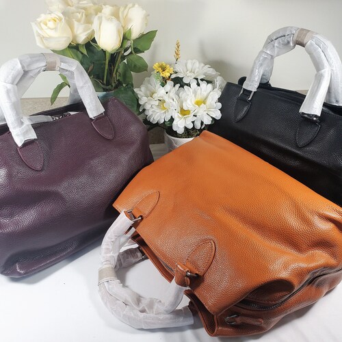 CHUNLI Women's Genuine Leather Crossbody Satchel Purse - Top Handle Tote Bag With Adjustable Strap
