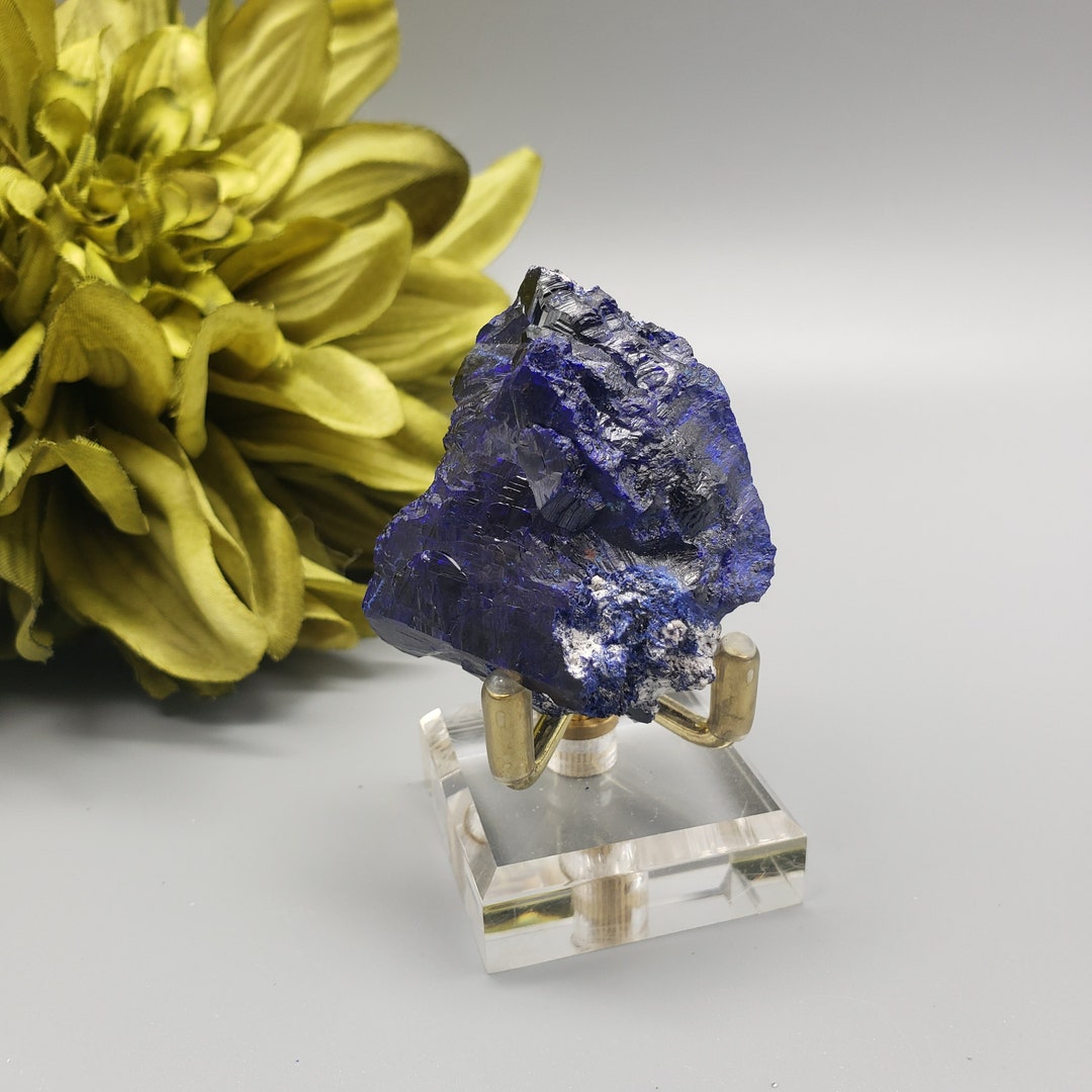 Azurite Crystal From Morocco, Blue Minerals, Raw Specimen, Natural ...