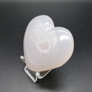 Druzy Agate Heart with stand