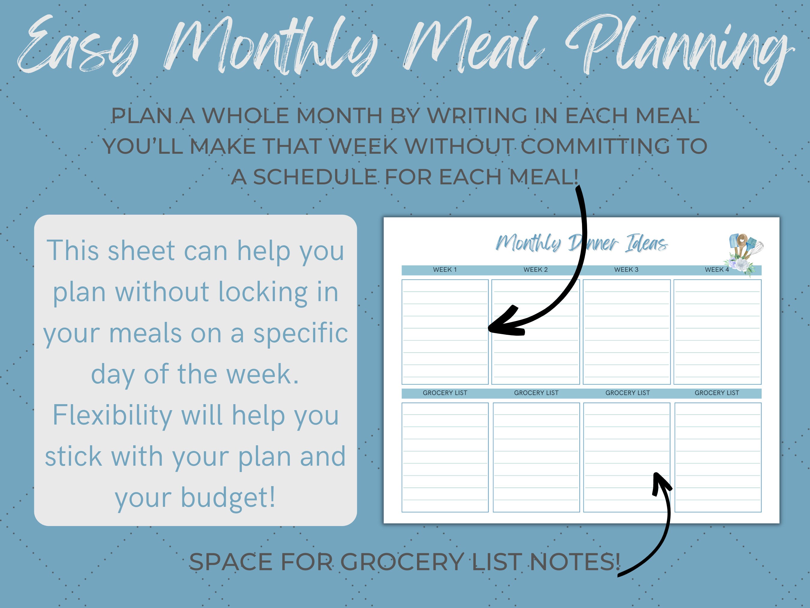 Printable Recipe Binder Kit, Printable Meal Planner, Recipe Organizer ...