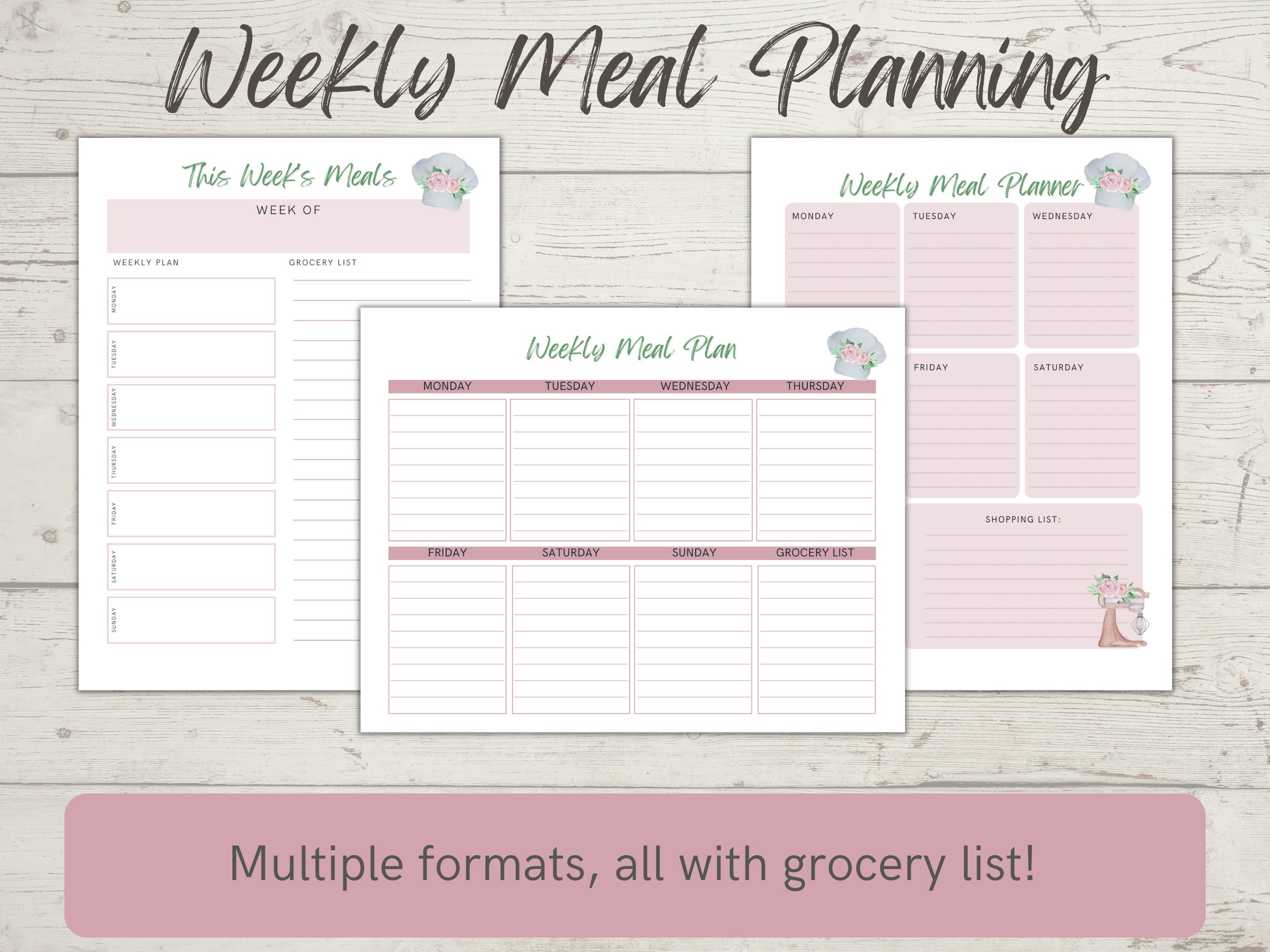 Printable Recipe Binder Kit, Printable Meal Planner, Recipe Organizer ...
