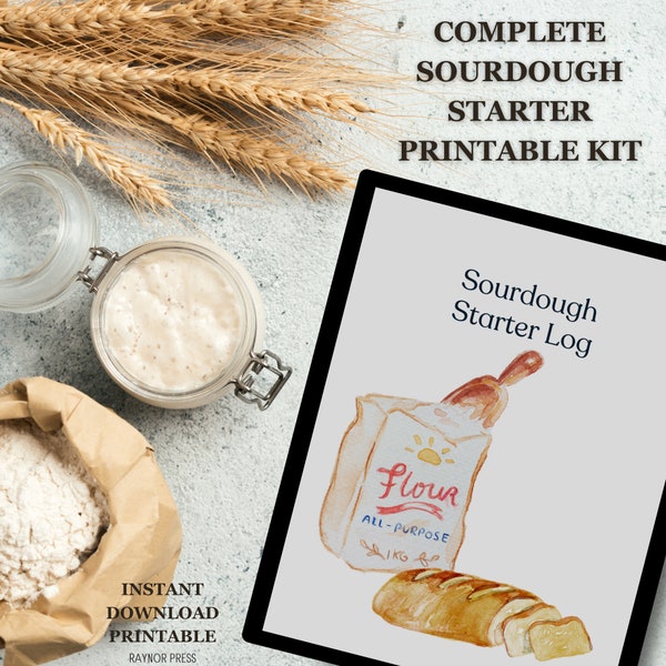 Sourdough Starter Log and Tracker-Easily Track Your Starter, Discard, and Recipes-How to Guide for Sourdough Starter-Tracker, Log, Planner