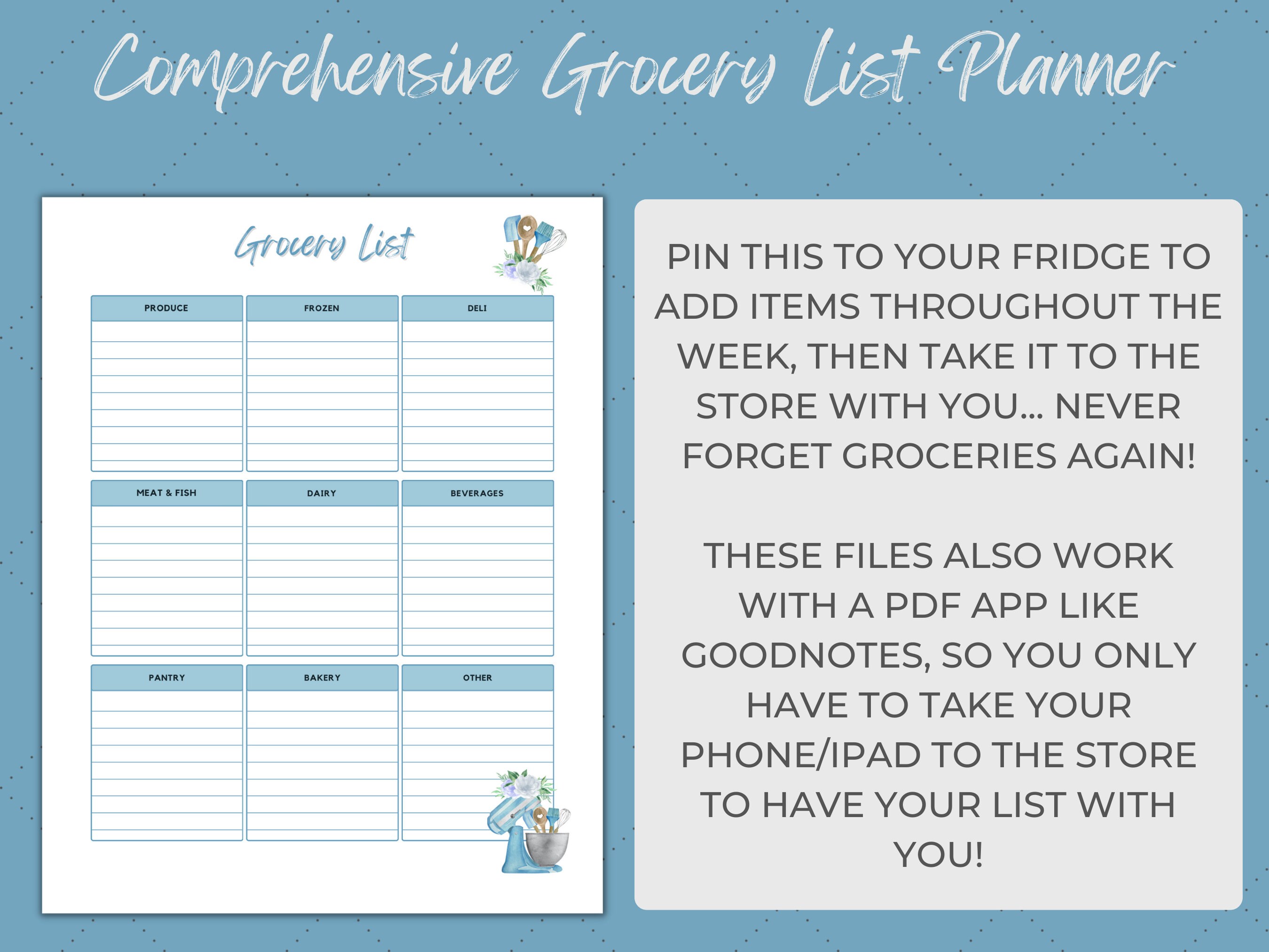 Printable Recipe Binder Kit, Printable Meal Planner, Recipe Organizer ...