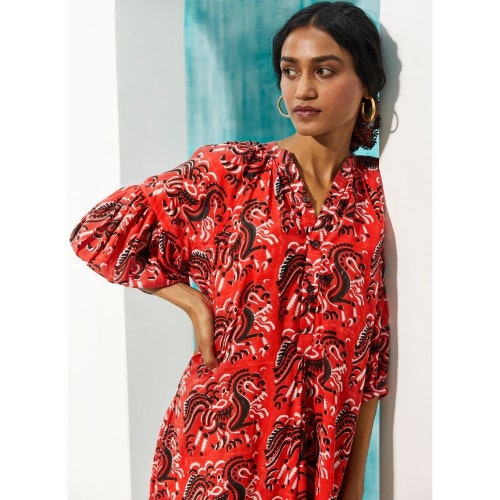tribal print midi dress Tribal Print Miele Midi Dress