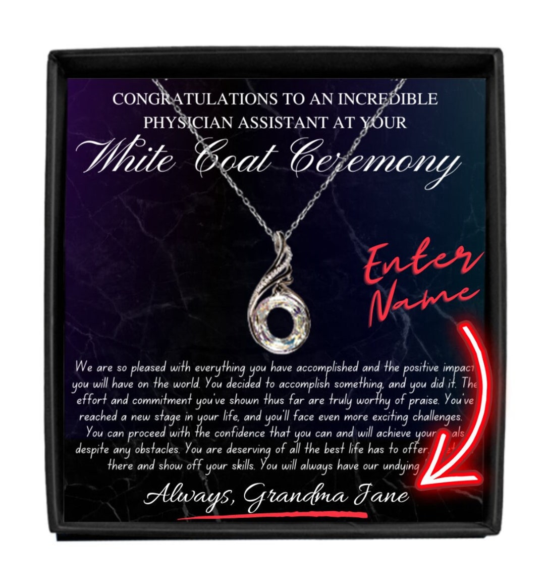 White Coat Ceremony Card for PA Student White Coat Ceremony Etsy