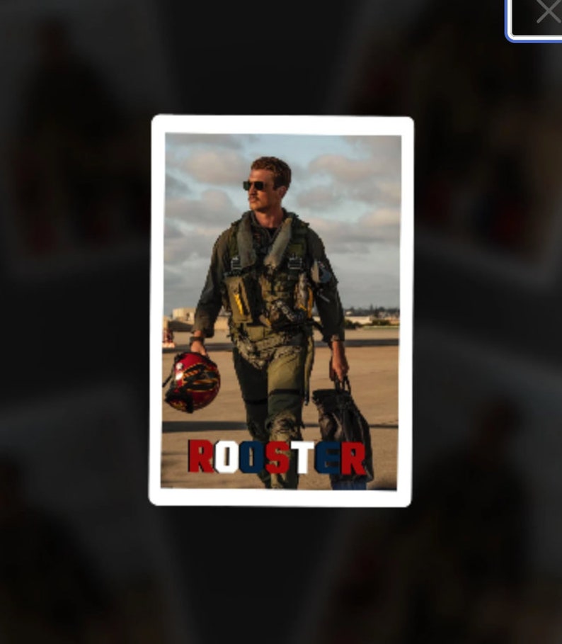 Rooster Top Gun Sticker Etsy