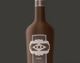 TF2 Demoman Bottle Prop, 3D Printed Team Fortress 2 Bottle Replica