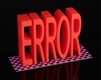 GMOD Source Error Prop | 3D Printed Garry&#39;s Mod Developer Error Replica | Gamer Gift | Half Life | Counter Strike | Valve Video Game