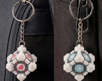 Weighted Companion Cube Keychain, Portal Collectible Aperture Science Bag Charm