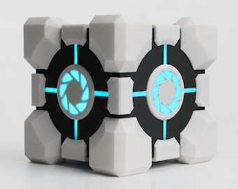 Portal Cube-lampa, 3D-utskriven portalviktad sällskapskub kublampa