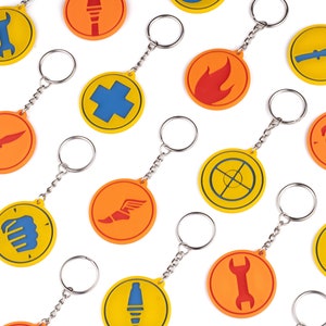 Team Fortress 2 Class Emblem Keychain | 3D Printed TF2 Keychain Class Icons | TF2 Prop