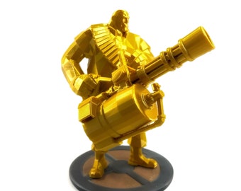 Team Fortress 2 Heavy Figure | 3D Printed Low Poly TF2 Heavy Model | Choose Any Color!