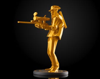 Team Fortress 2 Sniper Figurine, Low Poly TF2 Prop
