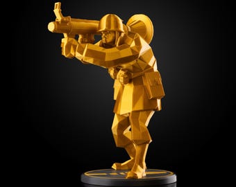 Team Fortress 2 Soldier Figurine | 3D Printed Low Poly Model