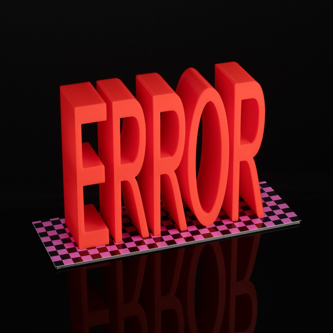 GMOD Source Error Prop 3D Printed Garry's Mod Developer Error Replica ...