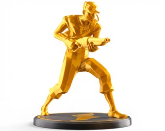 Team Fortress 2 Scout Figur, Low Poly TF2 Modell