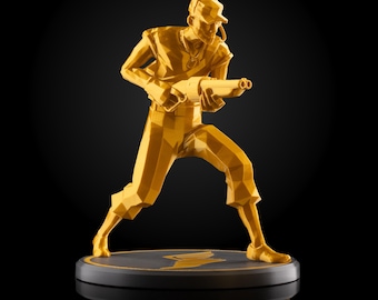Team Fortress 2 Scout Figurine, Low Poly TF2 Model