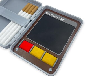 tf2 spy cigarette case TF2 Spy Disguise Kit Replica, Team Fortress 2 Spytron 3000 Cosplay Prop