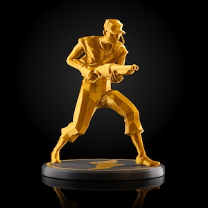 Team Fortress 2 Scout Figurine | 3D Printed Low Poly TF2 Scout Model | Choose Any Color!