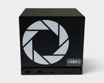 Aperture Science Steam Machine Faceplate, Aperture Labs Front Panel,  Gaming Decor Skin