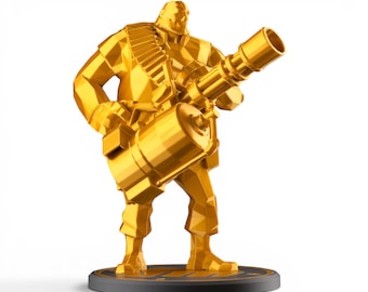 Team Fortress 2 Heavy Figurine, Low Poly TF2 Model