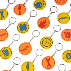 TF2 Klassemblem Nyckelring | 3D-utskriven dubbelsidig ikon